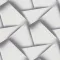 3D hatású  ezüstszürke színű  geometrikus tapéta – modern , fókuszorientált falra 
