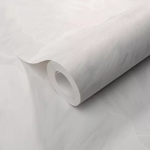 Elegáns virágmintás tapéta finom textúrával, fehér színben