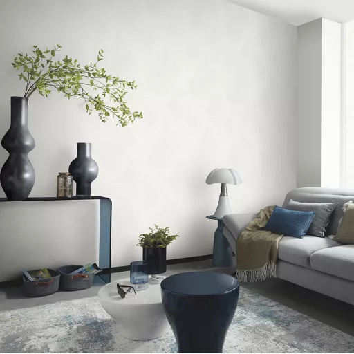 Modern, geometrikus mintás tapéta finom textúrával fehér  színben