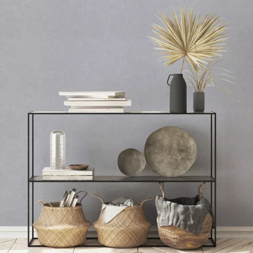 pasztell szürke színű textil hatású tapéta – elegáns struktúrált tapéta modern enteriőrbe