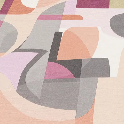 Modern geometrikus tapéta – absztrakt design tapéta lial-beige -rózsaszínben