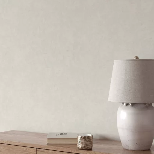 Finom levélmintás tapéta – elegáns  design tapéta pasztell fehér színben