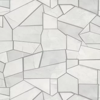   Geometrikus mintás dekor tapéta  3D hatással – modern design faldekor nappaliba és hálószobába, szürke színben