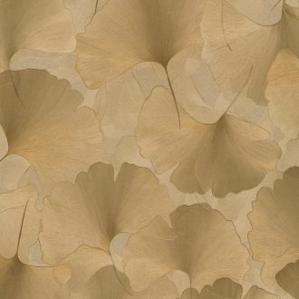  Arany árnyalatú ginkgo leveles tapéta. Lágy, romantikus és naturális hangulat