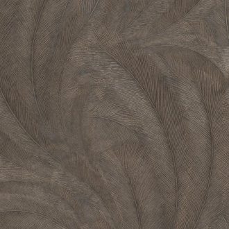   Finoman rajzolt toll mintás tapéta elegáns, strukturált felülettel meleg barna  árnyalatban