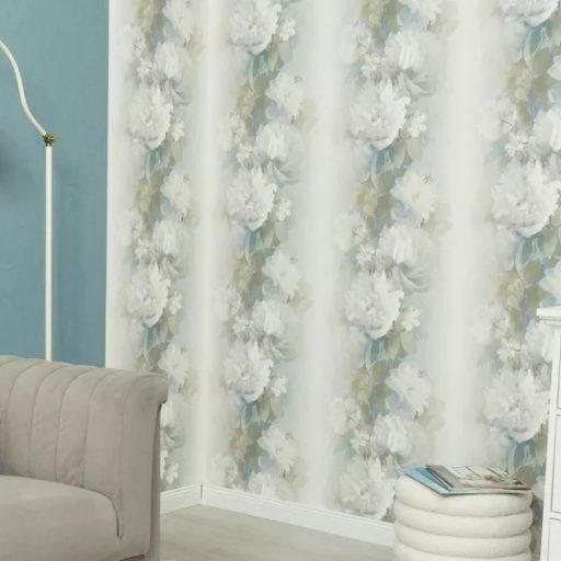 Elegáns kék szinű virágmintás tapéta ,modern elegancia és a visszafogott romantika tökéletes egyensúlya