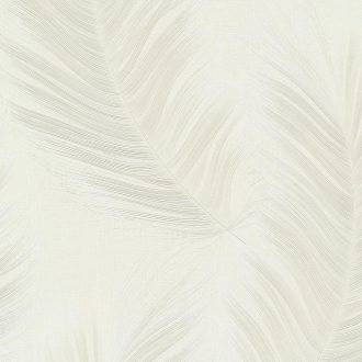   Elegáns ,lágy vonalvezetésű tapéta  toll motívummal beige árnyalataban 
