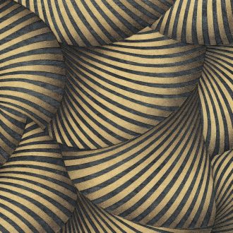   Fekete, arany art deco tapéta – modern, elegáns mintával