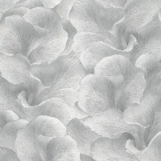 Ezüst levél mintás tapéta – elegáns 3D hatás