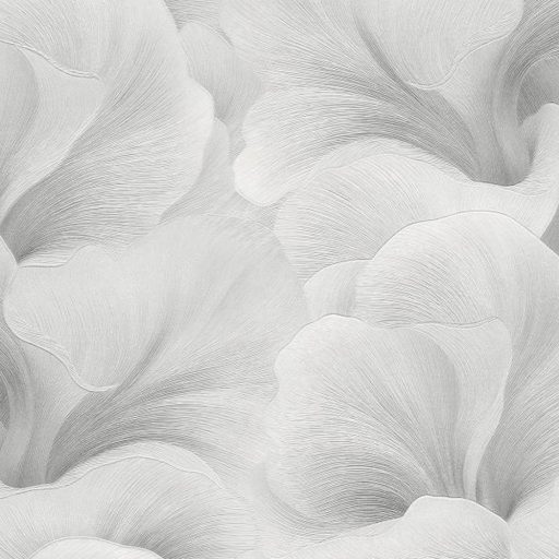 Fehér szinű levél mintás tapéta – elegáns 3D hatás