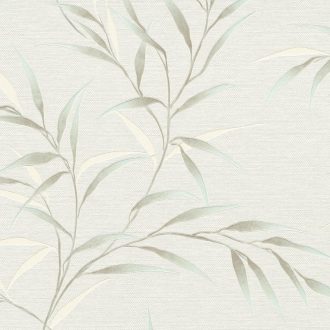   Türkiz leveles tapéta – elegáns naturál mintás faldekor modern otthonokba