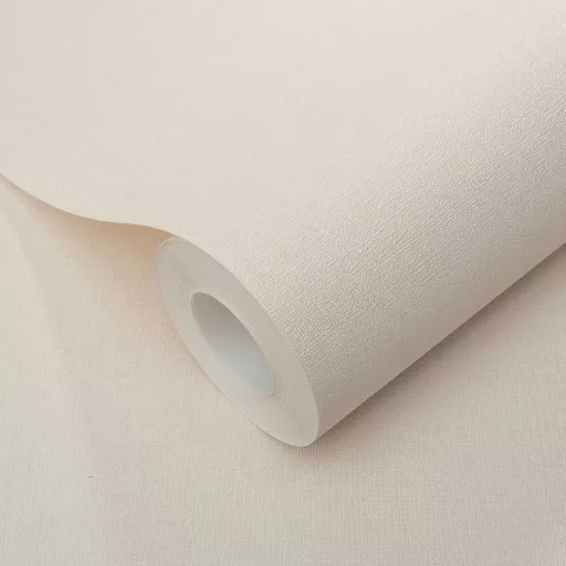 Krém színű textilhatású tapéta – elegáns vászonhatású fali tapéta–stílusos  megjelenés minden helységbe