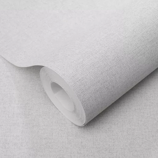 Szürkésbeige színű textilhatású tapéta – elegáns vászonhatású fali tapéta–stílusos  megjelenés minden helységbe