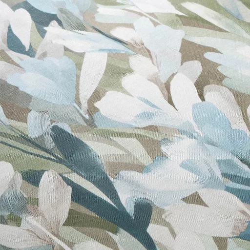 Aquarell  virágmintás tapéta barna-zöld-kék  árnyalatokkal – elegáns megjelenés nappaliba és hálószobába