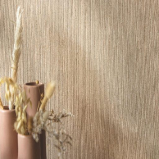 Természetes hatású struktúrált tapéta – textil és natúr struktúra pasztell barna színben