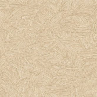   Természetes levél textúrás tapéta – fonott hatású botanikus faldekoráció beige színvilággal