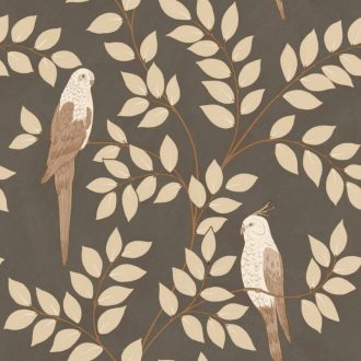   Madaras levél mintás tapéta – természet ihlette botanikus faldekoráció beige-barna tónusokkal