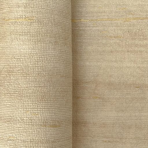 Elegáns textilhatású tapéta arany részletekkel, karamell színben