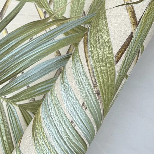 Trópusi bambusz leveles tapéta