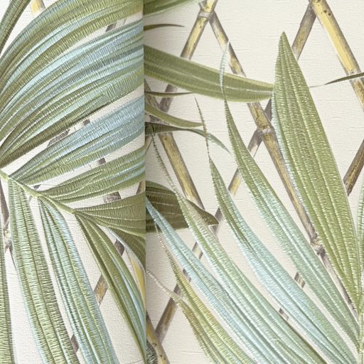 Trópusi bambusz leveles tapéta