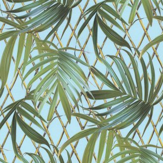 Trópusi bambusz leveles tapéta