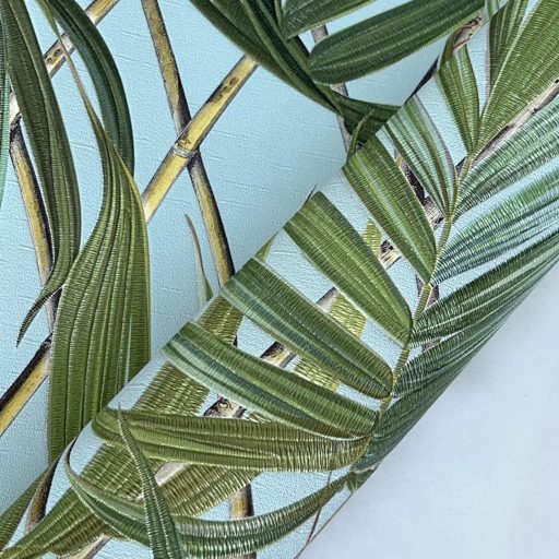 Trópusi bambusz leveles tapéta