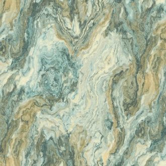   Elegáns márványhatású tapéta finom, örvénylő kőmintával kék-barna színben