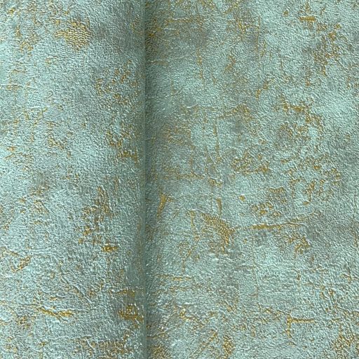 Modern betonhatású tapéta – struktúrált, letisztult kék-arany színben