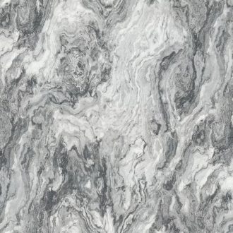   Elegáns márványhatású tapéta finom, örvénylő kőmintával szürke színben