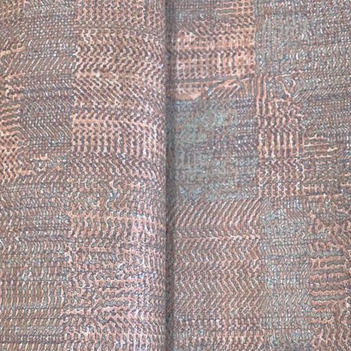 Modern absztrakt mintás tapéta – texturált felülettel, barna-türkiz színben