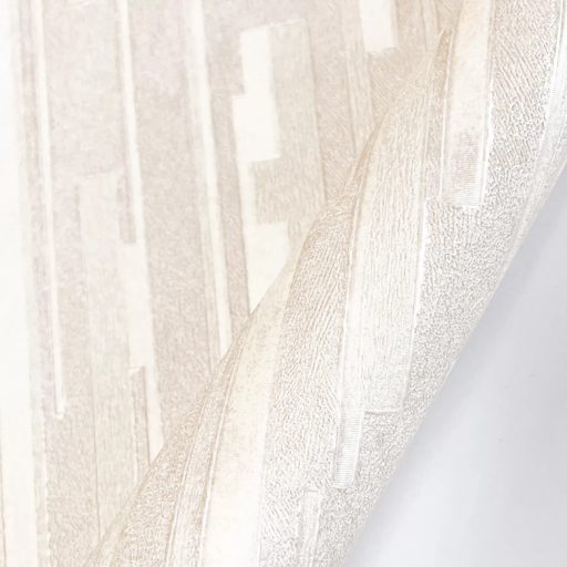 Modern geometrikus mintás tapéta strukturált felülettel, beige színben