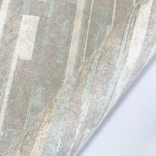 Modern geometrikus mintás tapéta strukturált felülettel, türkiz színben