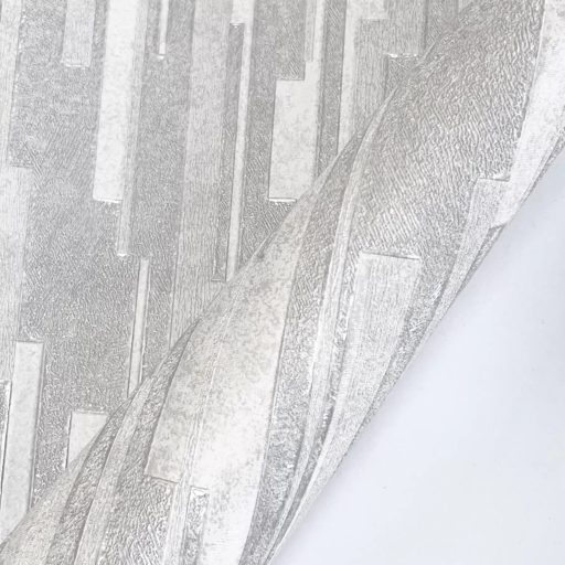 Modern geometrikus mintás tapéta strukturált felülettel, szürke színben