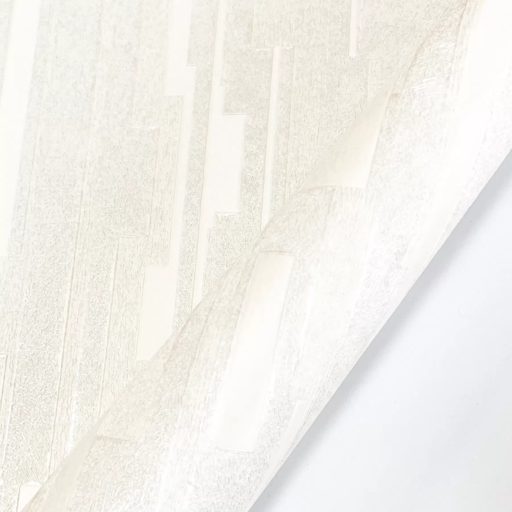 Modern geometrikus mintás tapéta strukturált felülettel, fehér színben