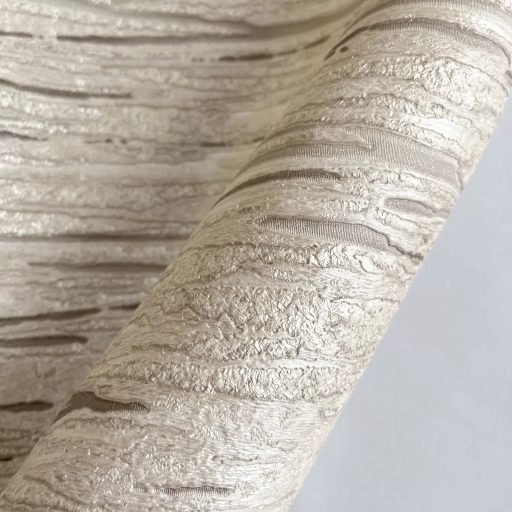 Különleges design tapéta vízszintes irányú, rétegzett struktúrával, beige-barna árnyalatban