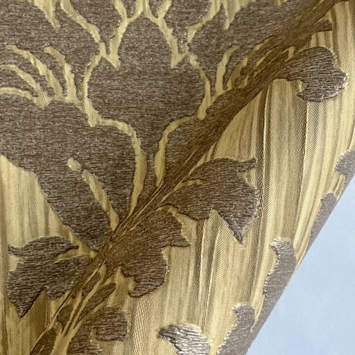 Elegáns barokk mintás tapéta klasszikus mintával, arany-barna árnyalatban