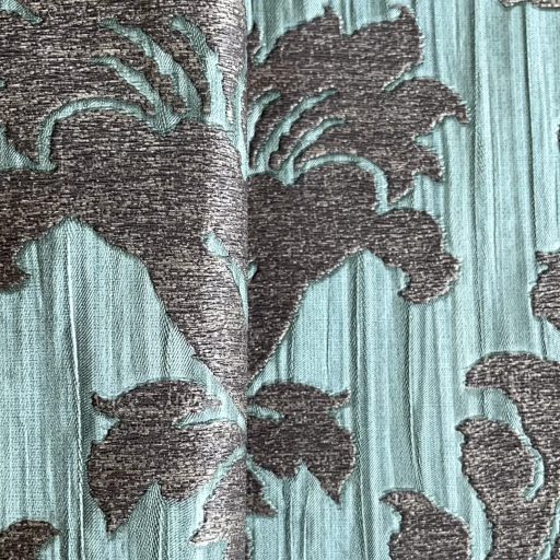 Elegáns barokk mintás tapéta klasszikus mintával, zöld-barna árnyalatban