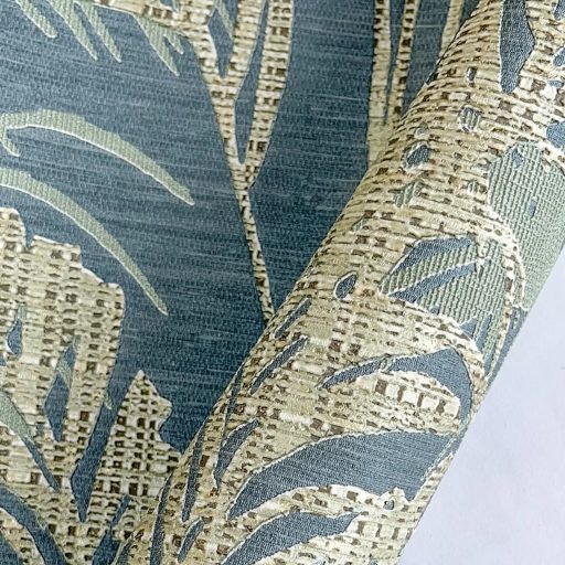 Exkluzív mintás tapéta – strukturált, természet ihlette mintával a zöld-kék árnyalataiban