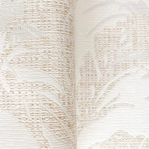 Exkluzív mintás tapéta – strukturált, természet ihlette mintával a krém  árnyalataiban