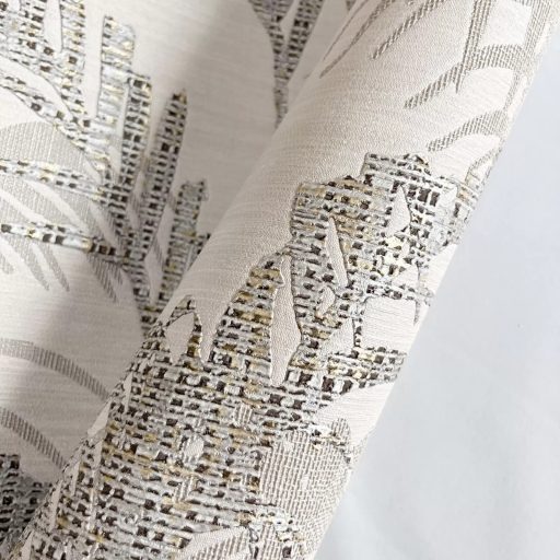 Exkluzív mintás tapéta – strukturált, természet ihlette mintával a szürke-arany  árnyalataiban