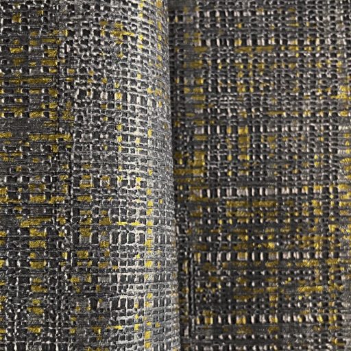 Modern design tapéta különleges, textilhatású struktúrával szürke-arany  árnyalataiban