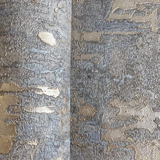 Prémium betonhatású tapéta – modern festett fal effekt design, sötétszürke alapon  arany struktúrával