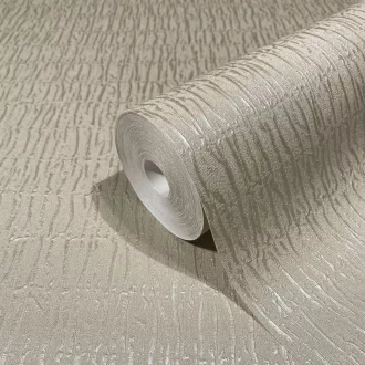   Beige texturált modern tapéta – finom hullámos mintával