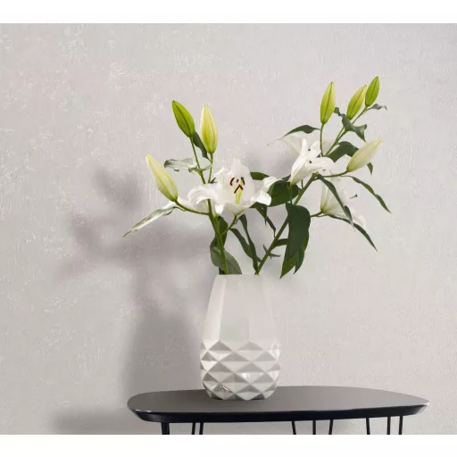 Betonhatású strukturált tapéta – modern minimalista elegancia természetes hatással fehér tónusban