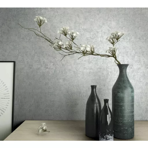 Betonhatású strukturált tapéta – modern minimalista elegancia természetes hatással kékesszürke tónusban