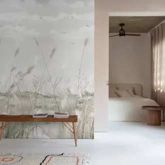   Prémium pampafű tapéta – minimalista természetes faldekor bézs árnyalatokkal 159x280cm