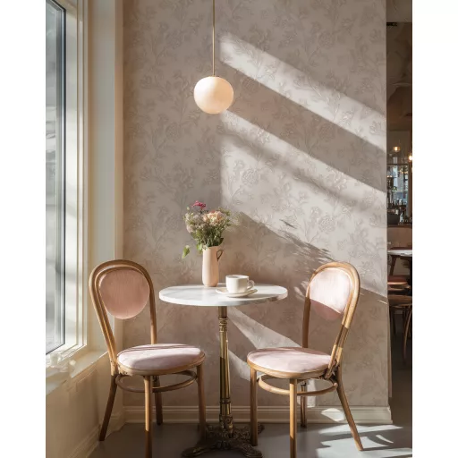Elegáns virágmintás tapéta beige-krém-szürke  árnyalatban 10x0,53m