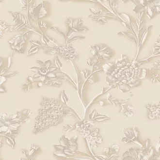   Elegáns virágmintás tapéta beige-arany  árnyalatban 10x0,53m