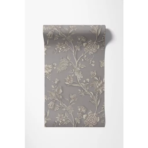 Elegáns virágmintás tapéta szürke-arany  árnyalatban 10x0,53m