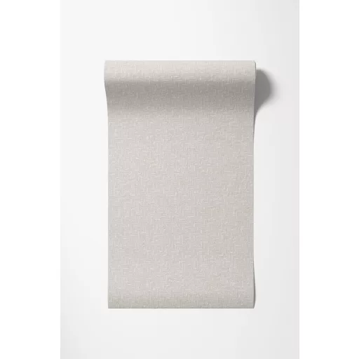 Elegáns, világos árnyalatú tapéta finom, szövethatású geometrikus struktúrával  10x0,53m
